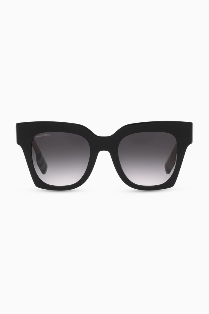 

Cat-eye Sunglasses in Acetate, Black