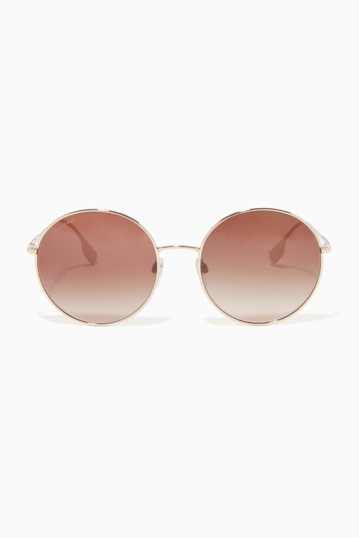 

Round Sunglasses in Metal, Gold