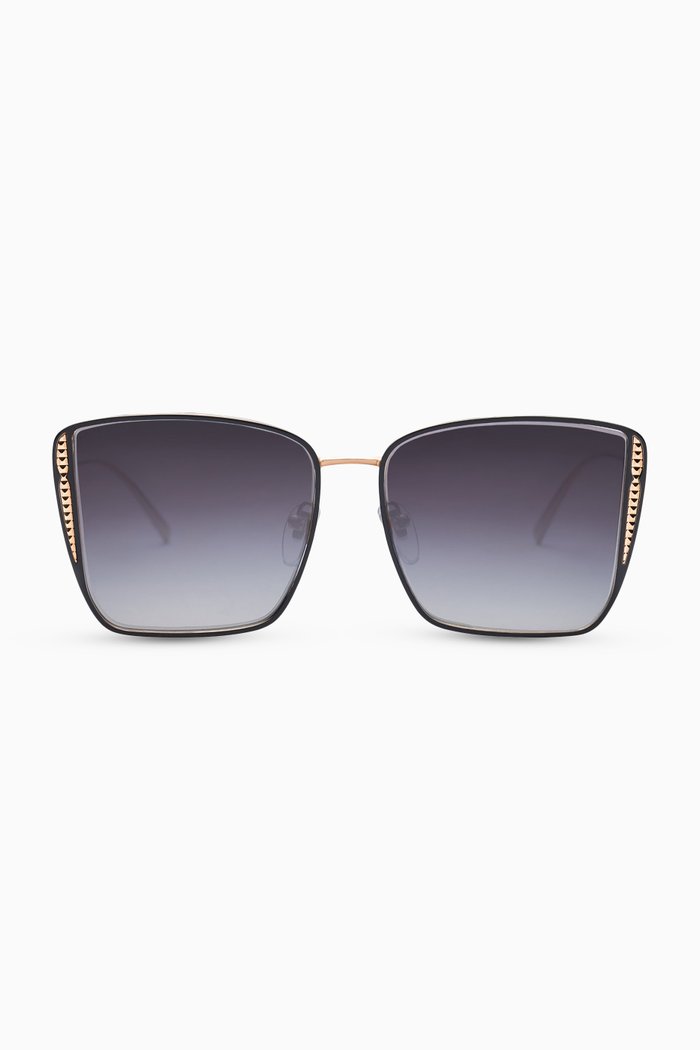 

BVLGARI Square Sunglasses in Metal, Brown