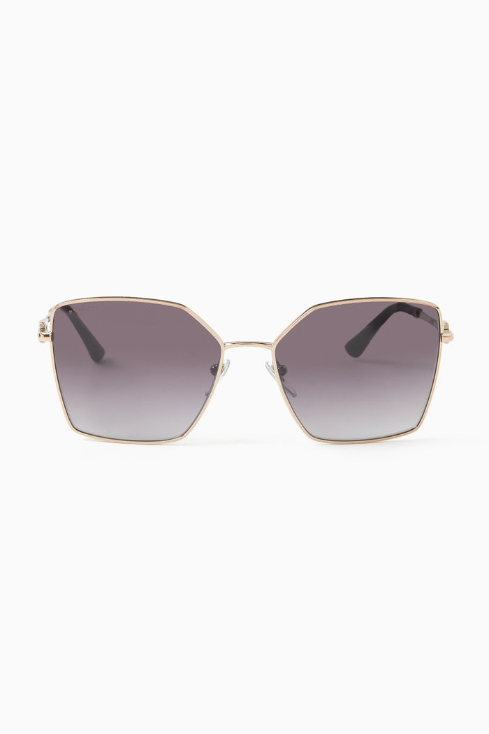 

D-frame Sunglasses in Metal, Gold
