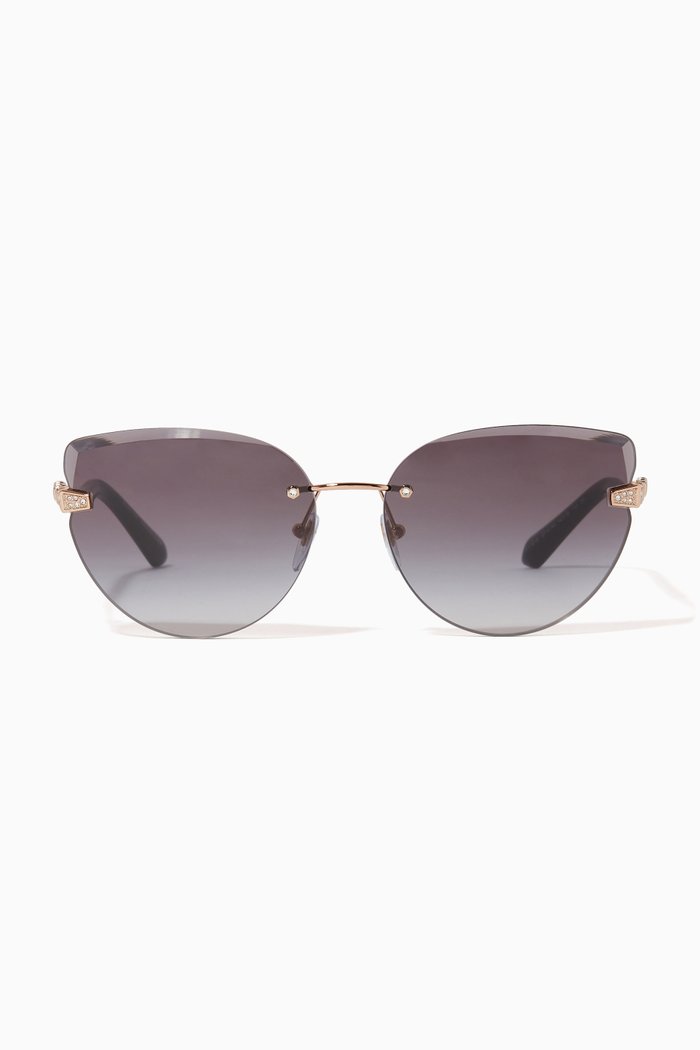 

Bvlgari Bvlgari Cat-eye Sunglasses in Metal, Gold