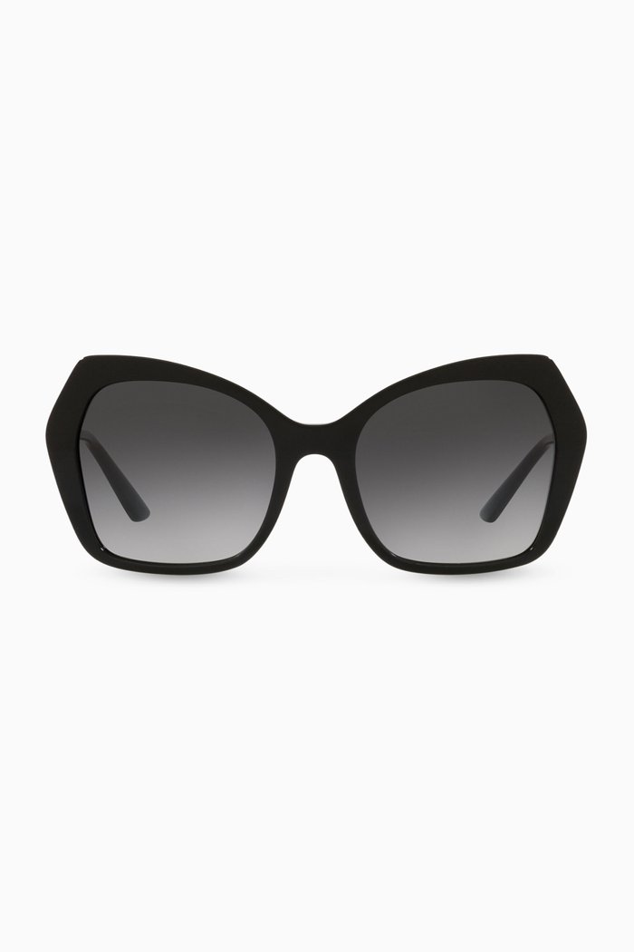 

Cat Eye Sunglasses in Acetate & Metal, Gold
