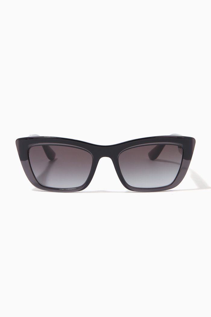 Step Injection Sunglasses in Nylon Fibre, Black