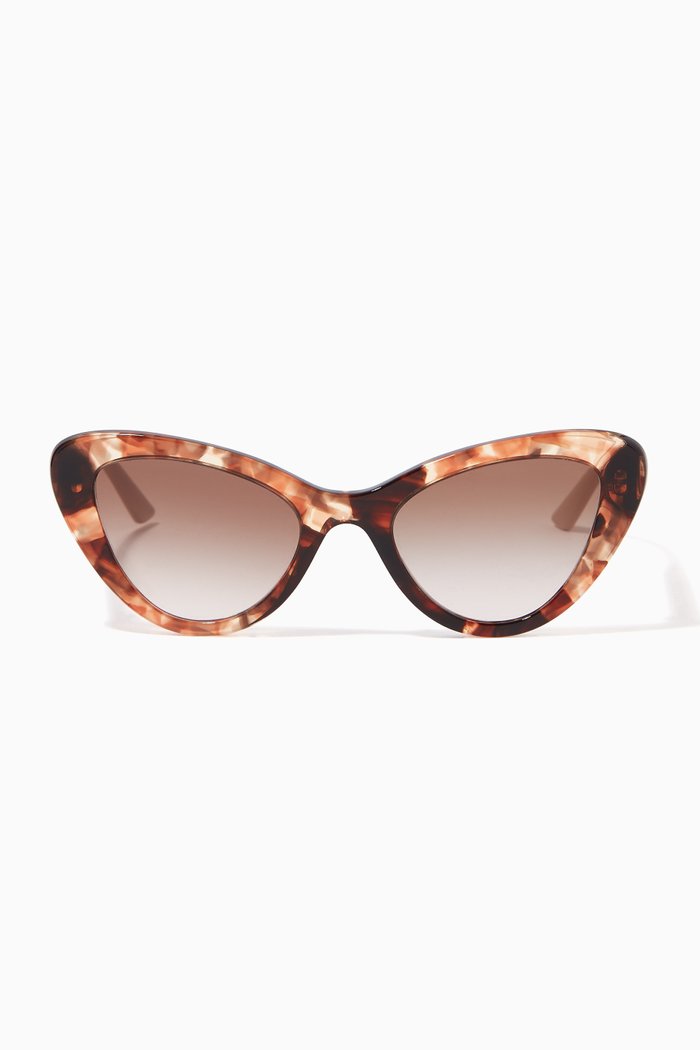 

Cat-eye Sunglasses in Acetate, Brown
