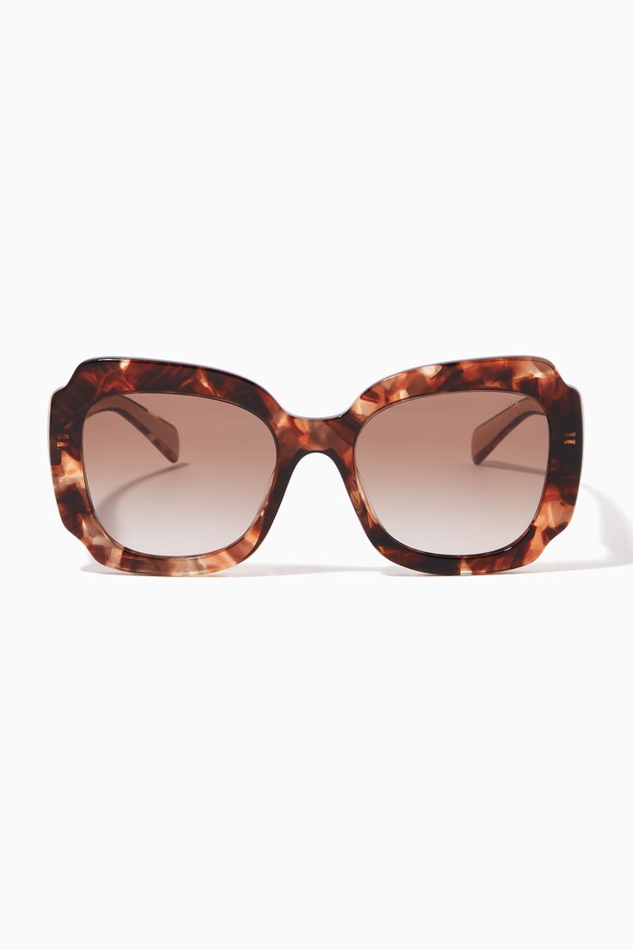 

Irregular Sunglasses in Acetate, Brown