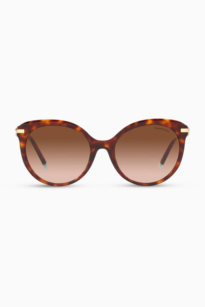 

Tiffany Victoria® Sunglasses in Tortoise Acetate, Brown