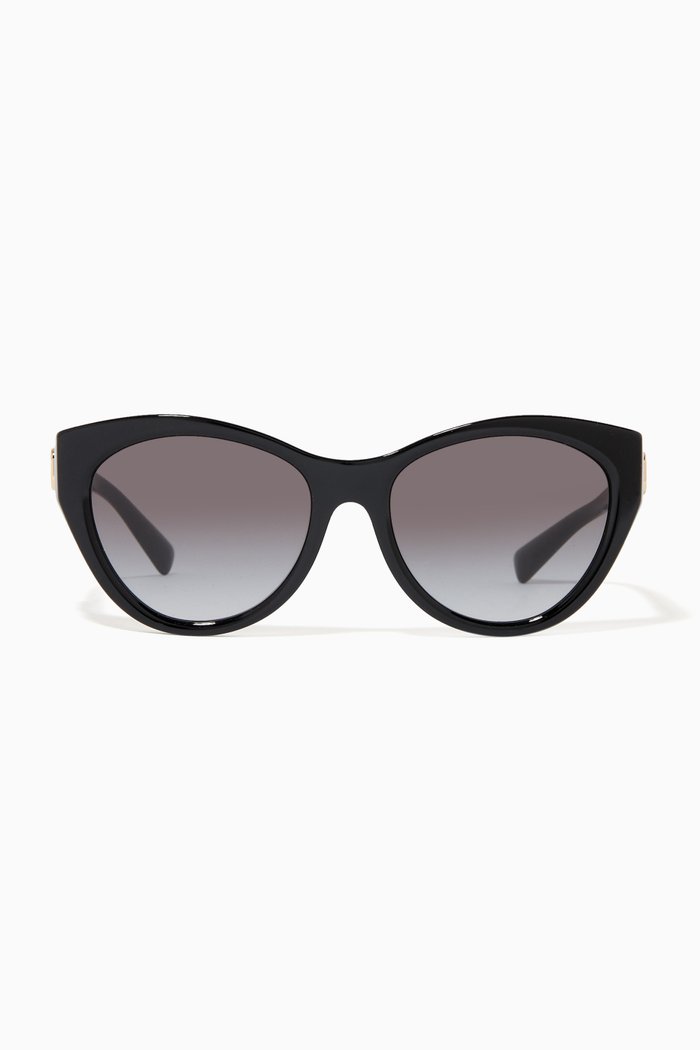 Cat Eye Sunglasses in Acetate, Black