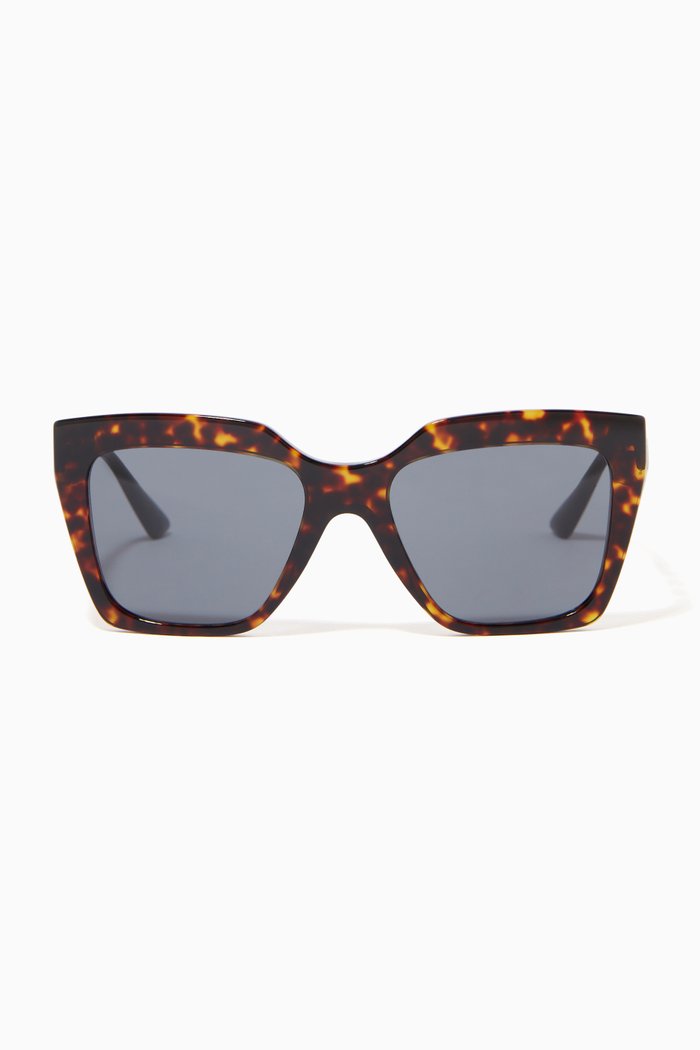 

Square Frame Sunglasses in Acetate, Brown