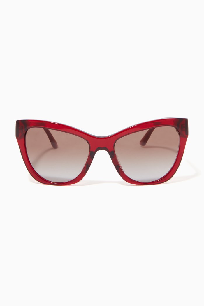 

90s Vintage Logo Sunglasses in Acetate, Red