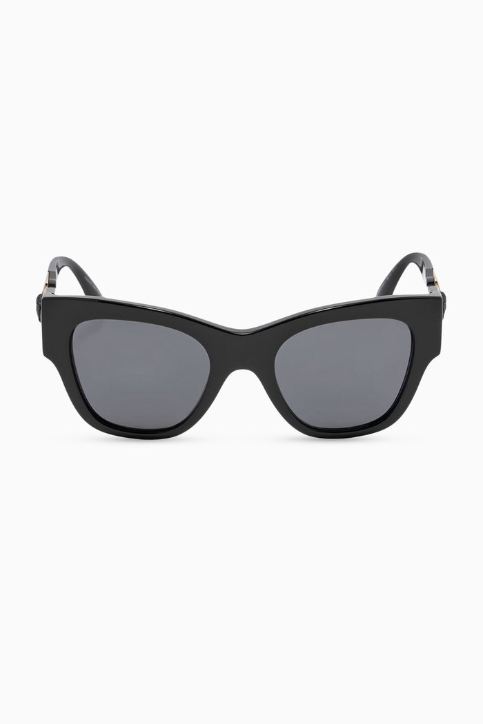 

Medusa Biggie Butterfly Sunglasses in Acetate, Black