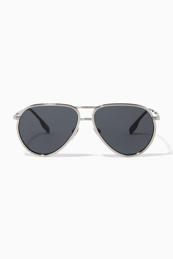 

Aviator Sunglasses in Metal, Silver