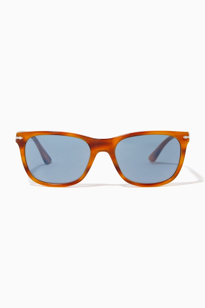 

PO3291S Rectangular Sunglasses in Acetate, Neutral
