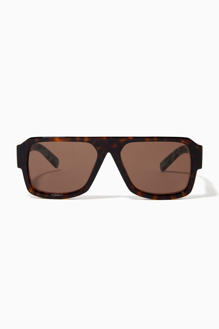 

D-frame Sunglasses in Acetate, Brown