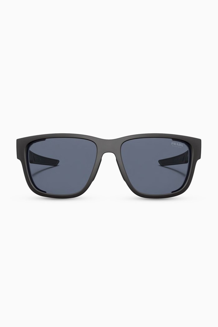 

Linea Rossa D-frame Sunglasses in Acetate, Black