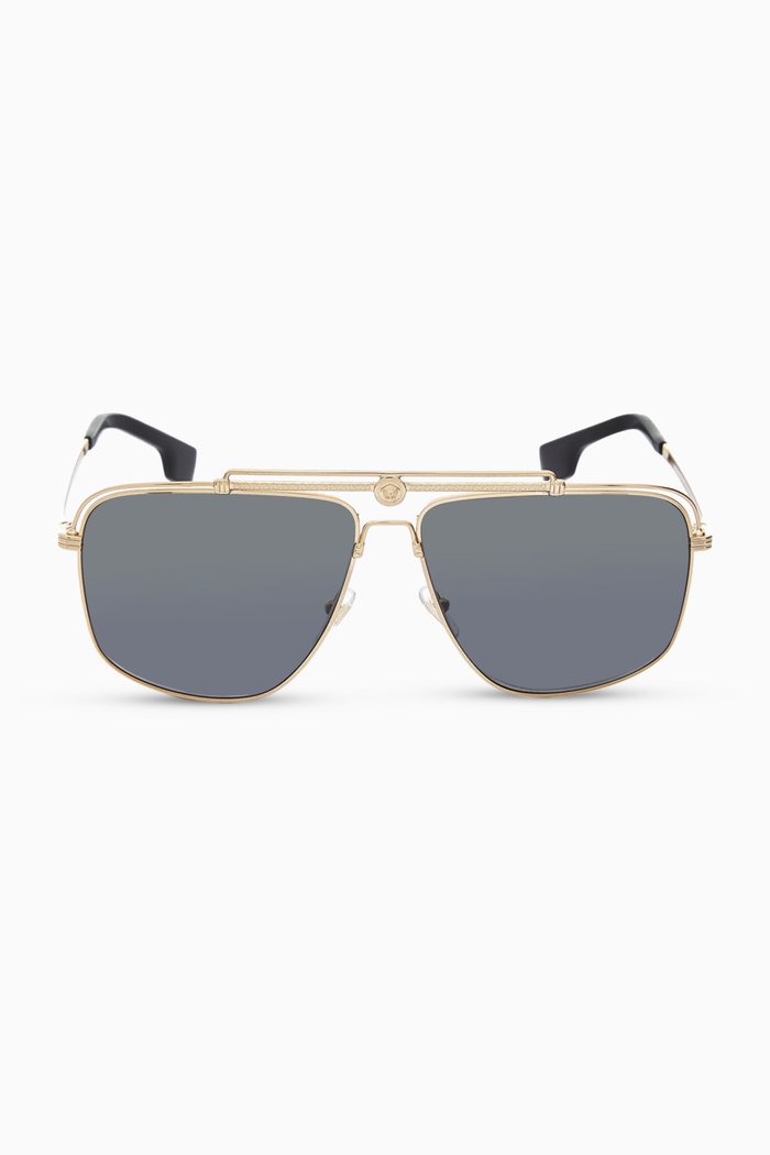 

Medusa Focus Sunglasses in Metal, Gold