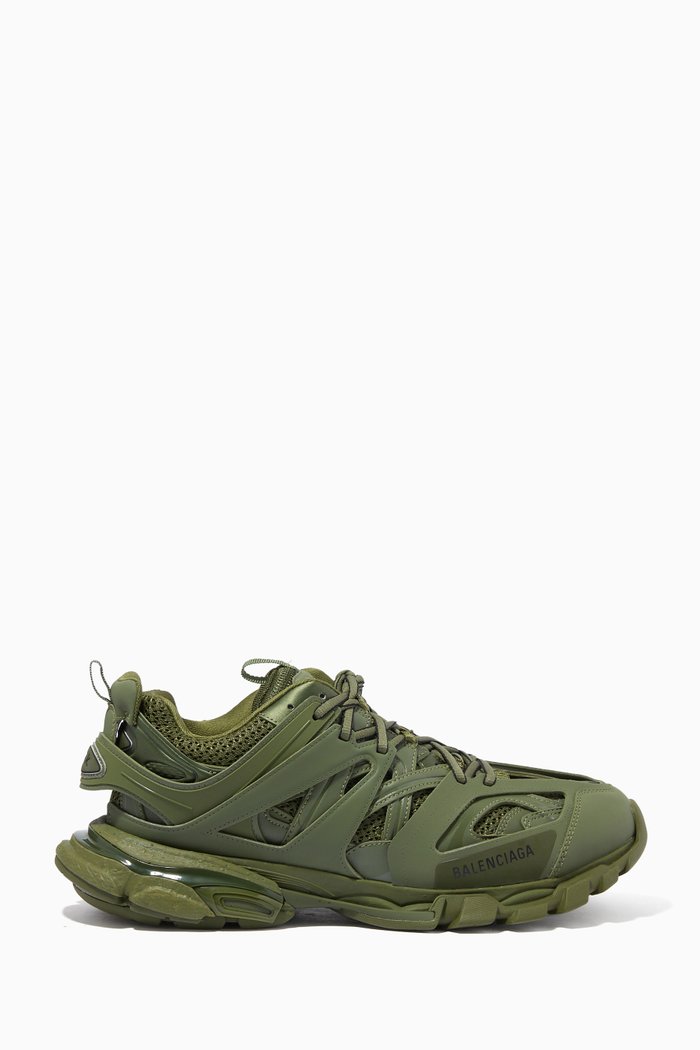 

Track Sneakers in Faux Leather, Brown