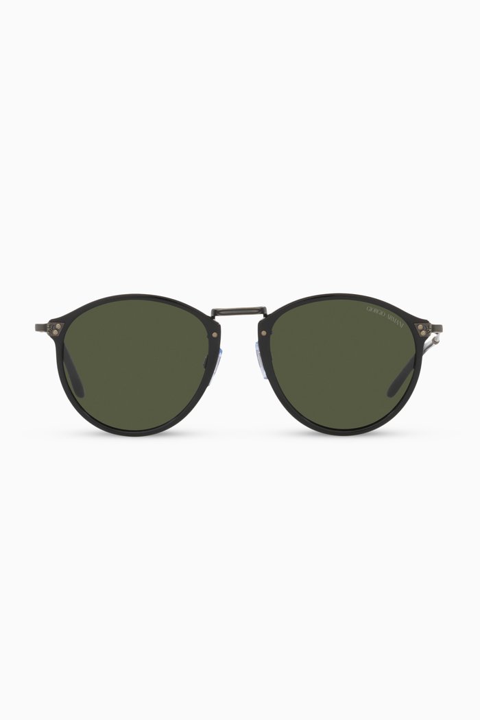 

Round Sunglasses in Acetate, Green
