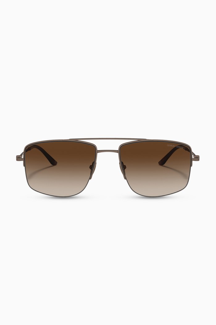 

Aviator Sunglasses in Metal, Brown