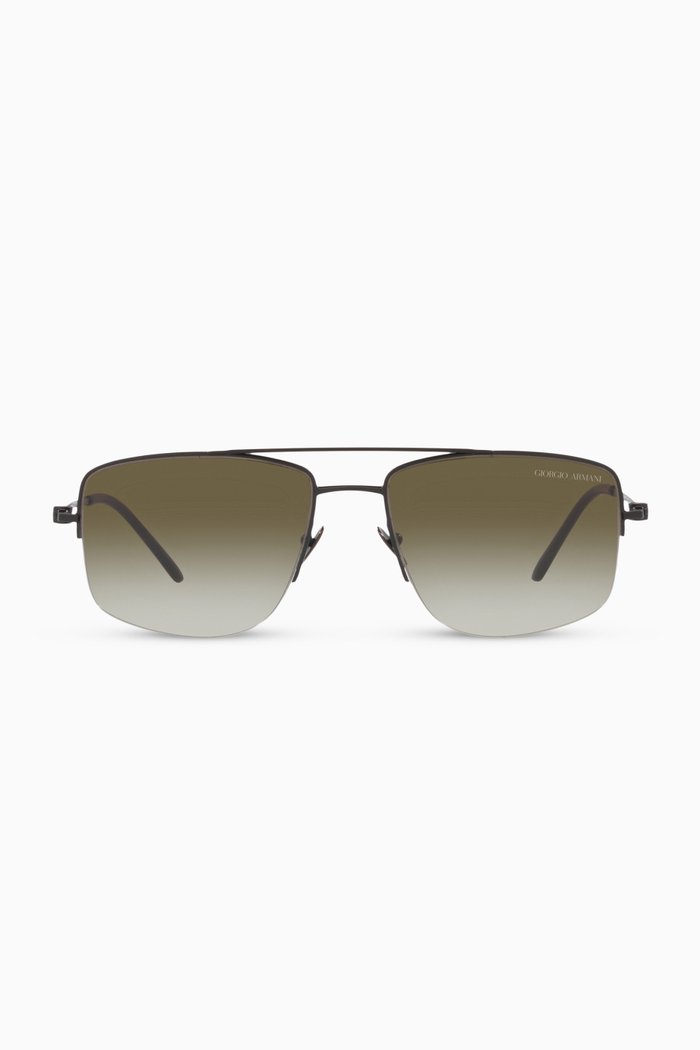 

Square Sunglasses in Metal, Green