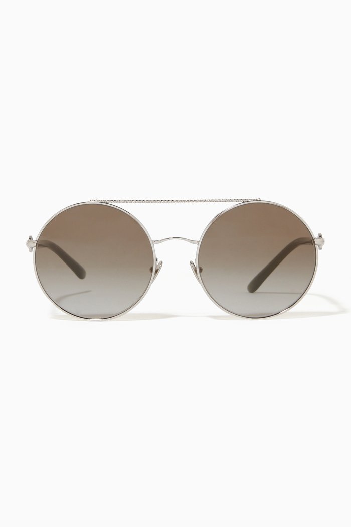 

Round Sunglasses in Metal, Green