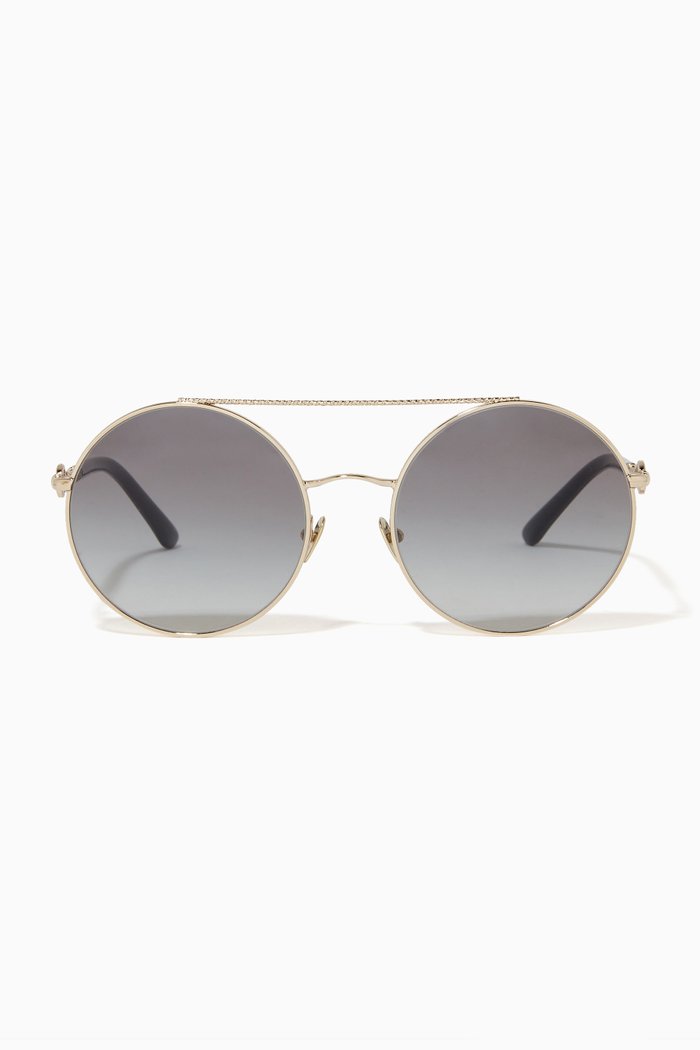 

Round Sunglasses in Metal, Grey