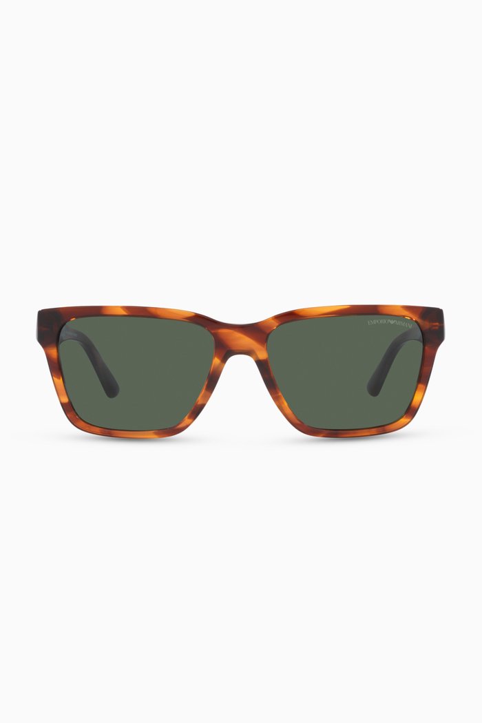 

D Frame Sunglasses in Acetate, Green