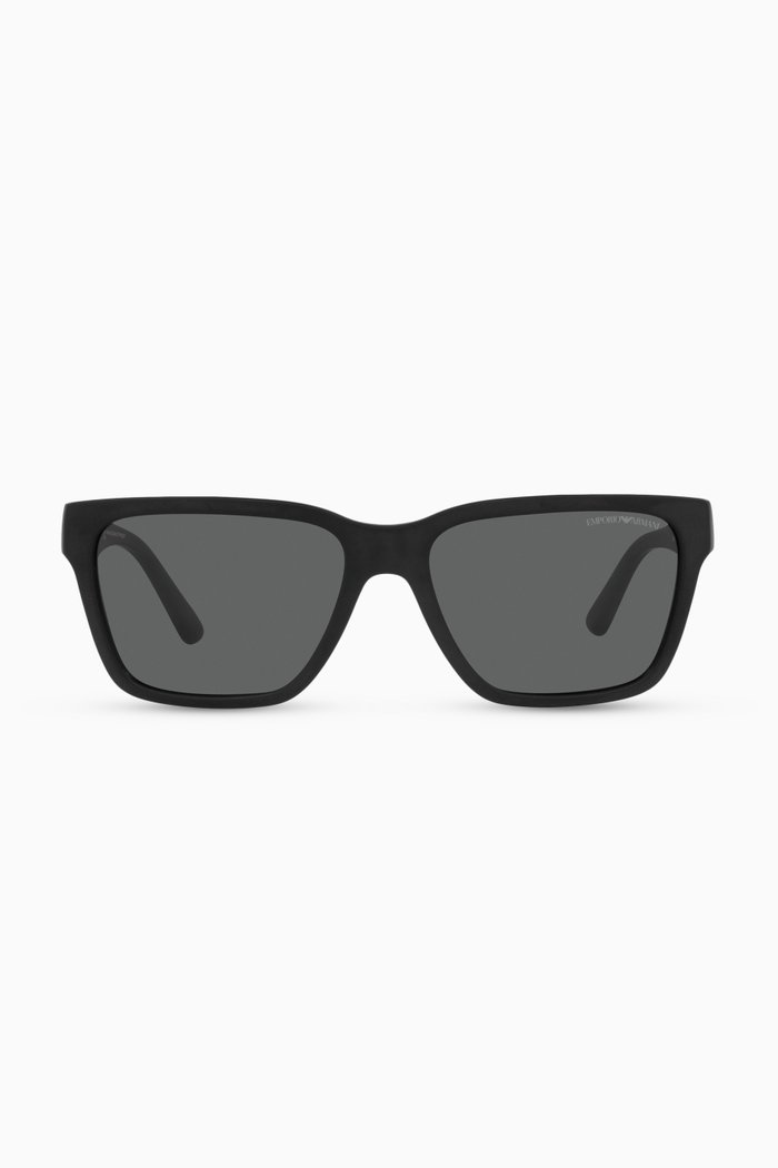 

D Frame Sunglasses in Acetate, Grey