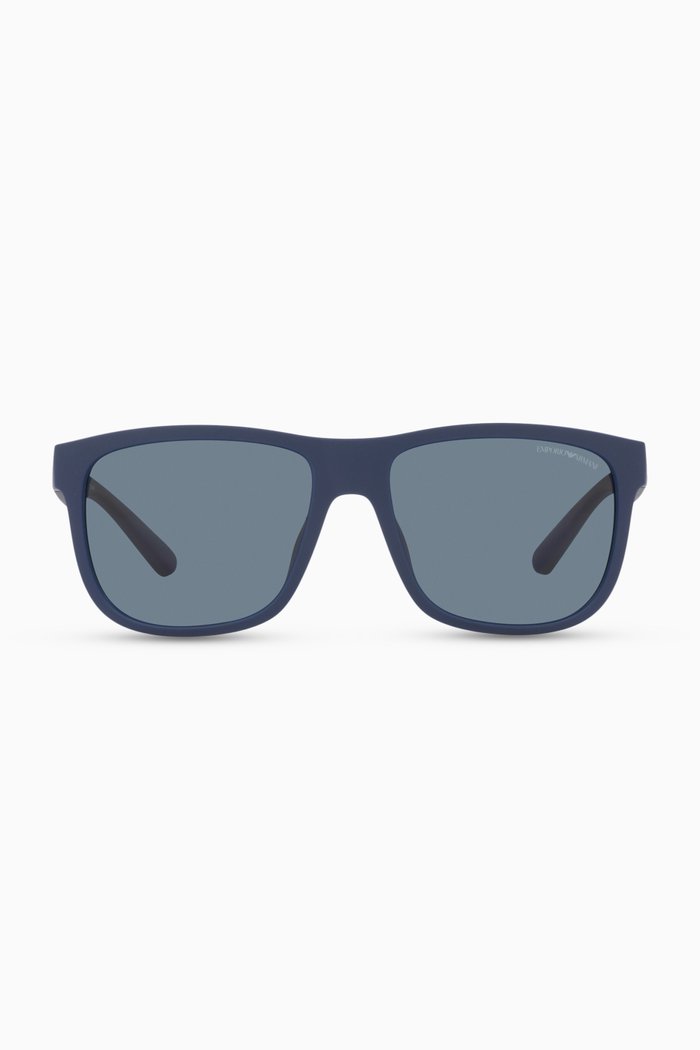 

D Frame Sunglasses in Acetate, Blue