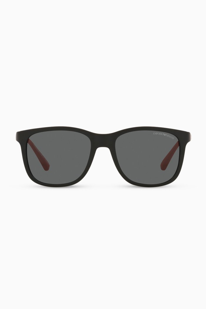 

D Frame Sunglasses in Acetate, Grey