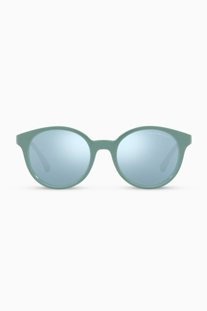 

Round Frame Sunglasses in Acetate, Silver