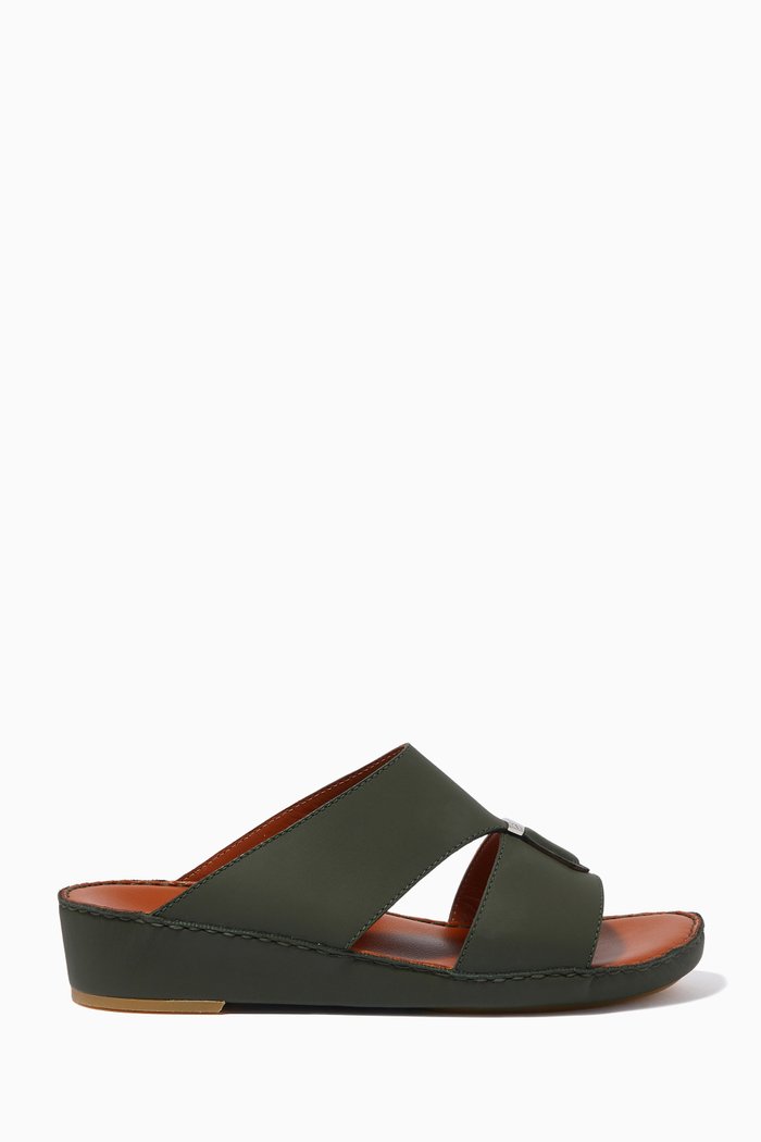 

Cinghia Cuscino Sandals in Softcalf, Green