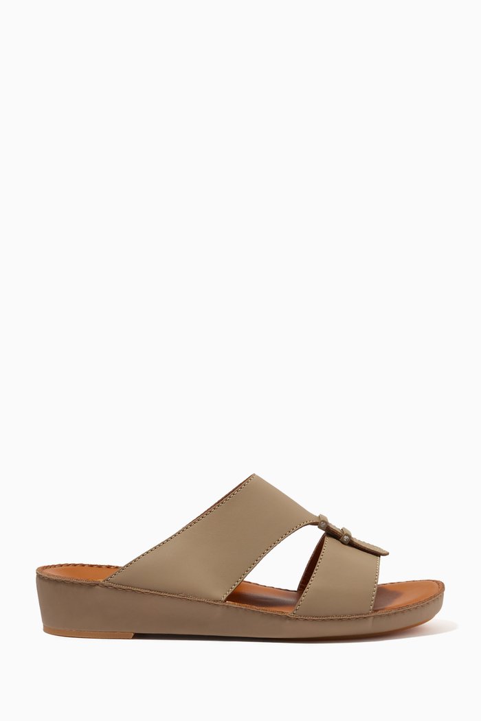 

Baguettes Sandals in Rubberised Leather, Neutral