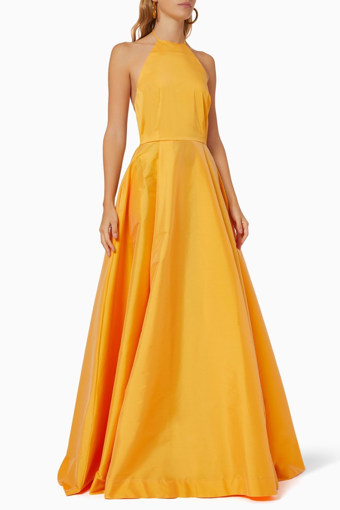 

Delilah Dress in Taffeta, Yellow