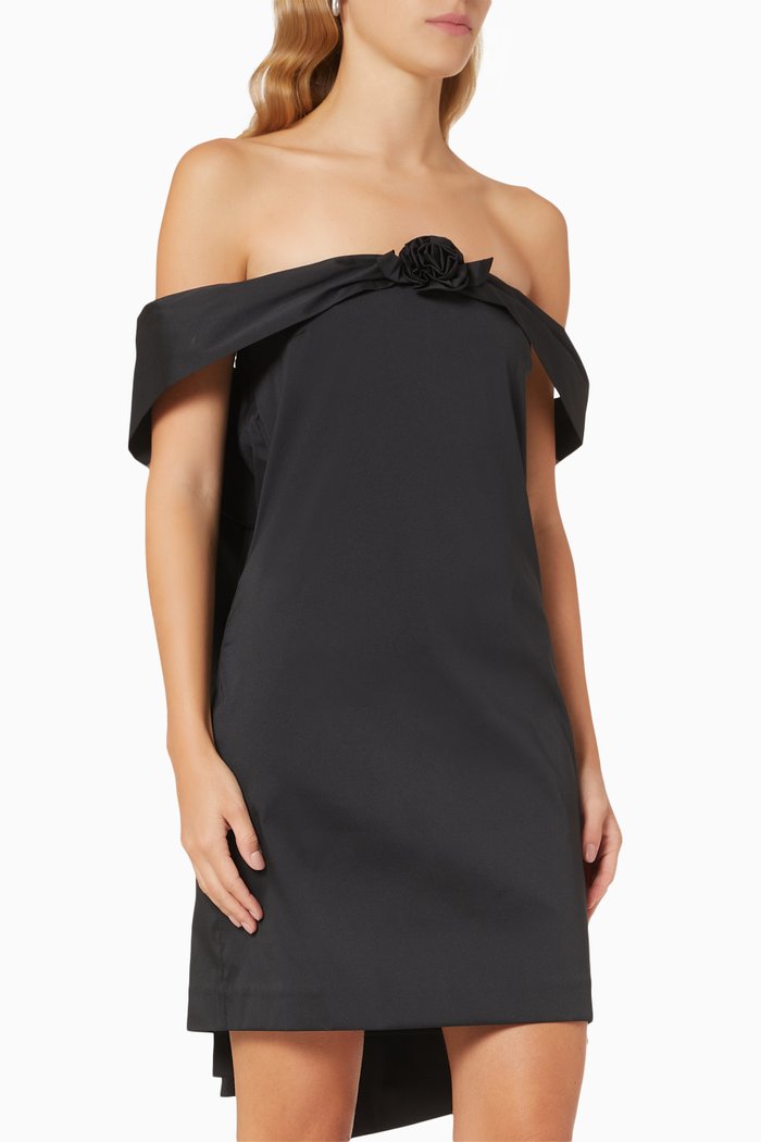 Sacha Dress in Taffeta, Black