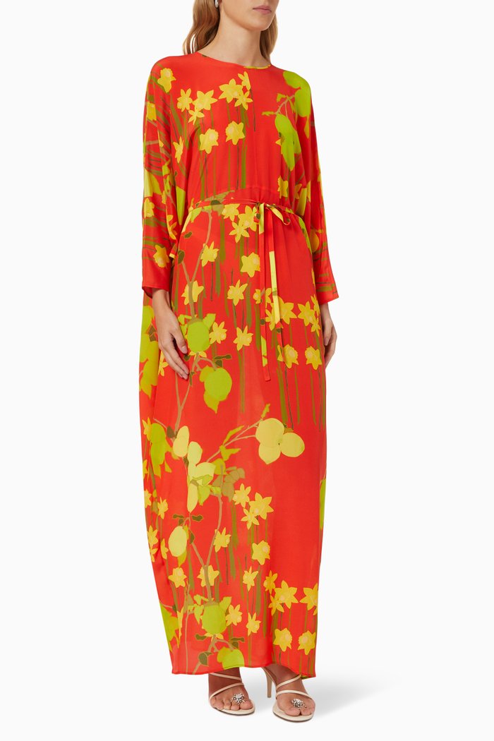 

Vivian Dress in Silk Crepe, Red
