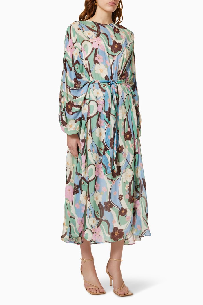 

Pia Dress in Viscose Georgette, Blue