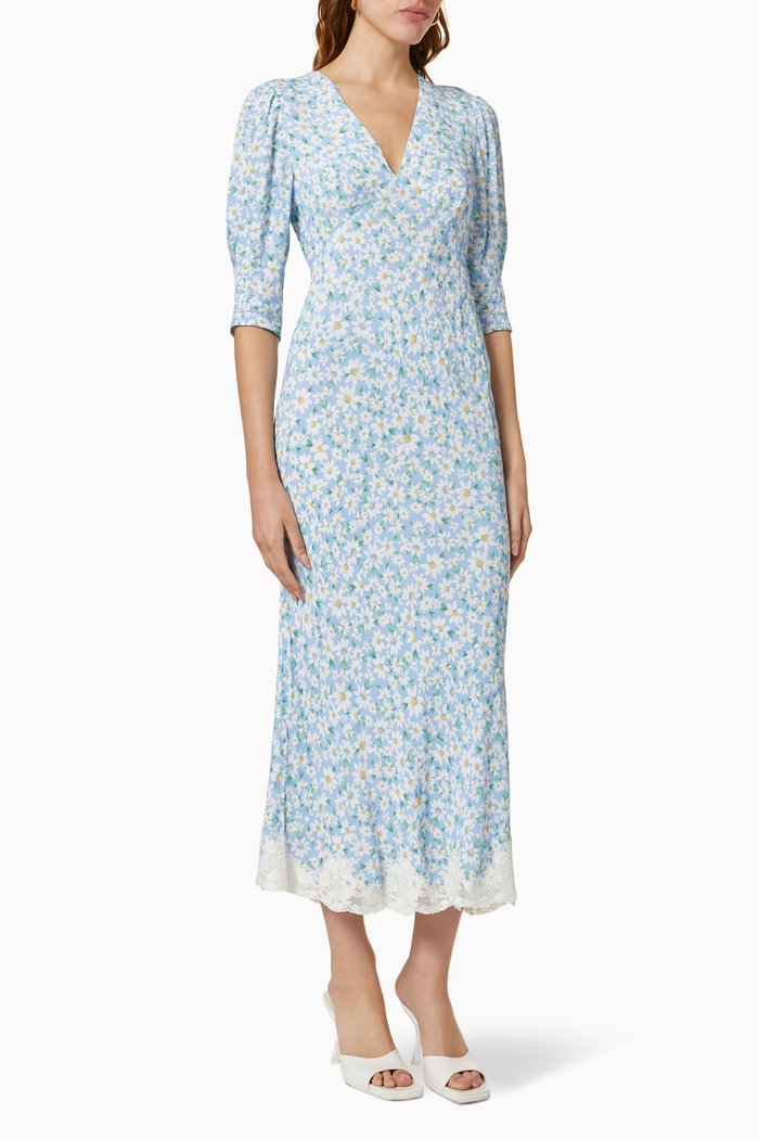 

Zadie Dress in Viscose Crepe, Blue