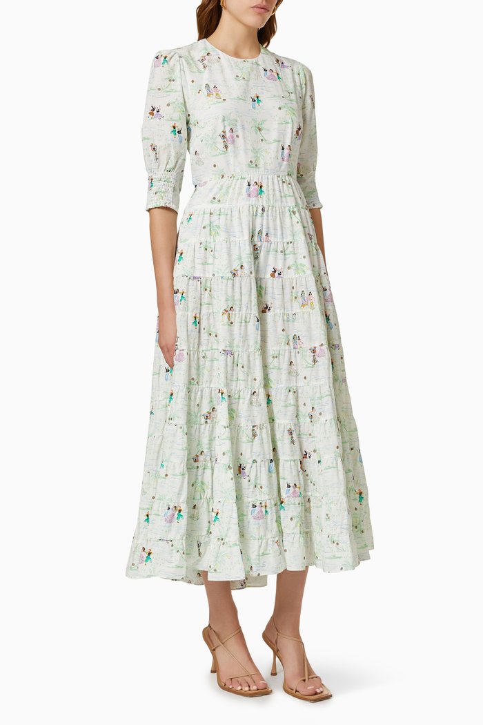 

Agyness Dress in Cotton, White