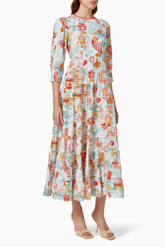 

Kristen Dress in Cotton, Blue