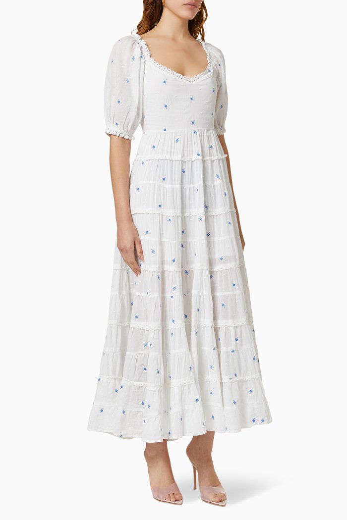 

Cannes Dress in Cotton, White