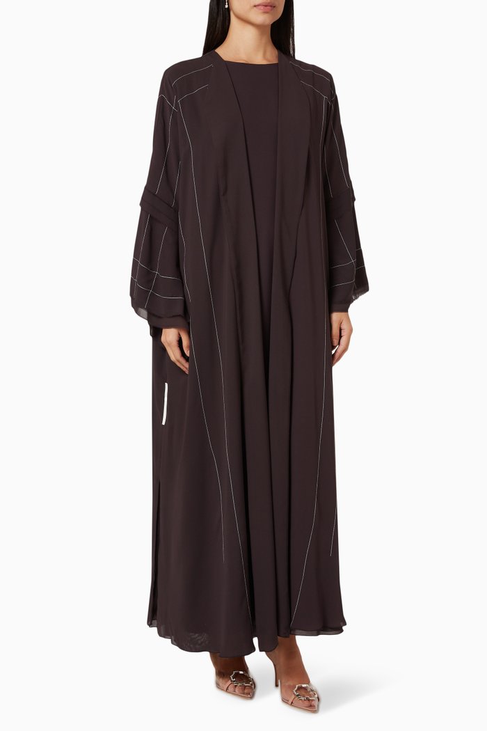 

Long Sleeve Abaya Set, Purple