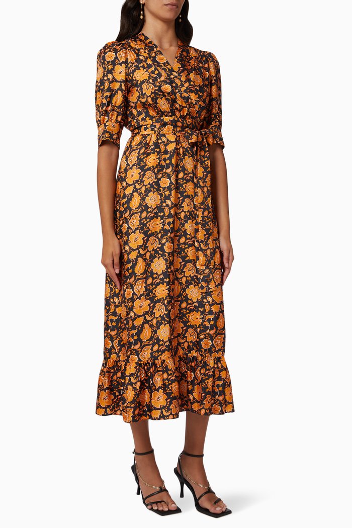 

Enrika Midi Dress in Silk, Multicolour