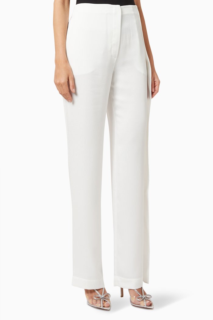 Straight Leg Pants, White
