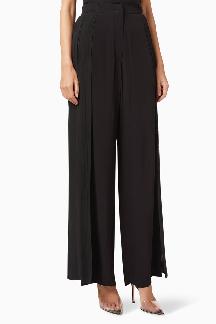 

Side Pleated Pants, Black