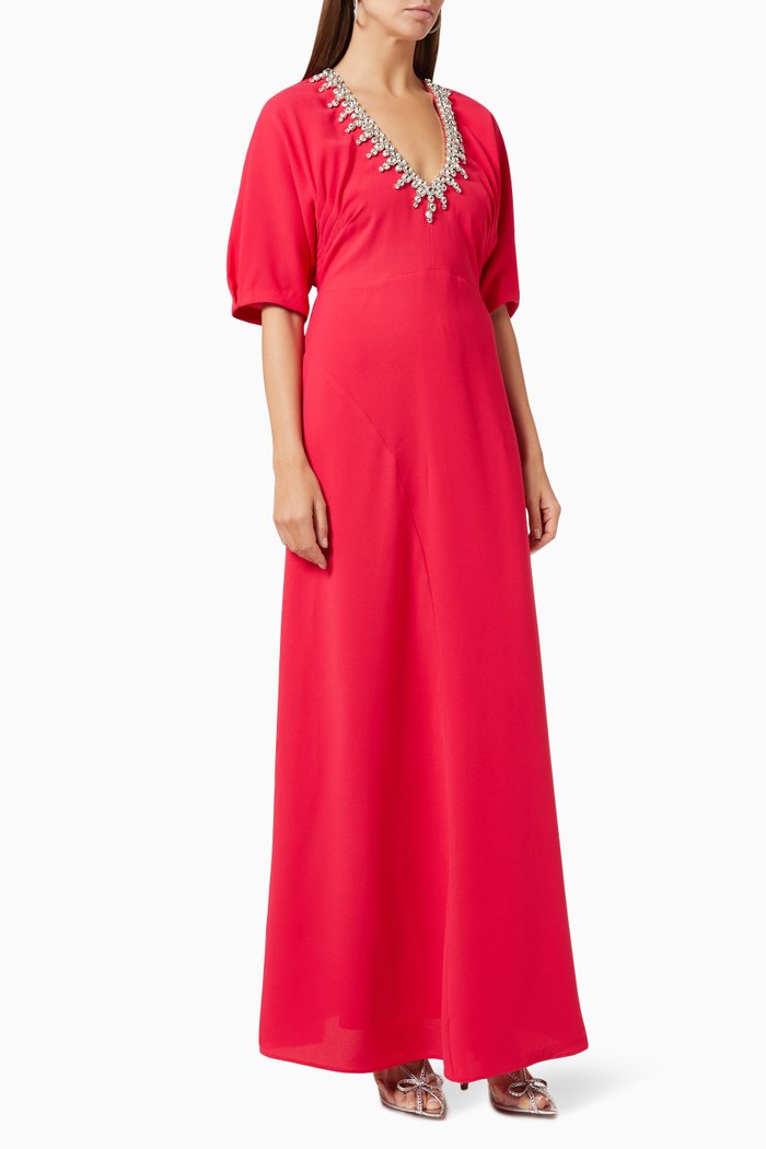 

Embellished Short Sleeve Dress, Pink