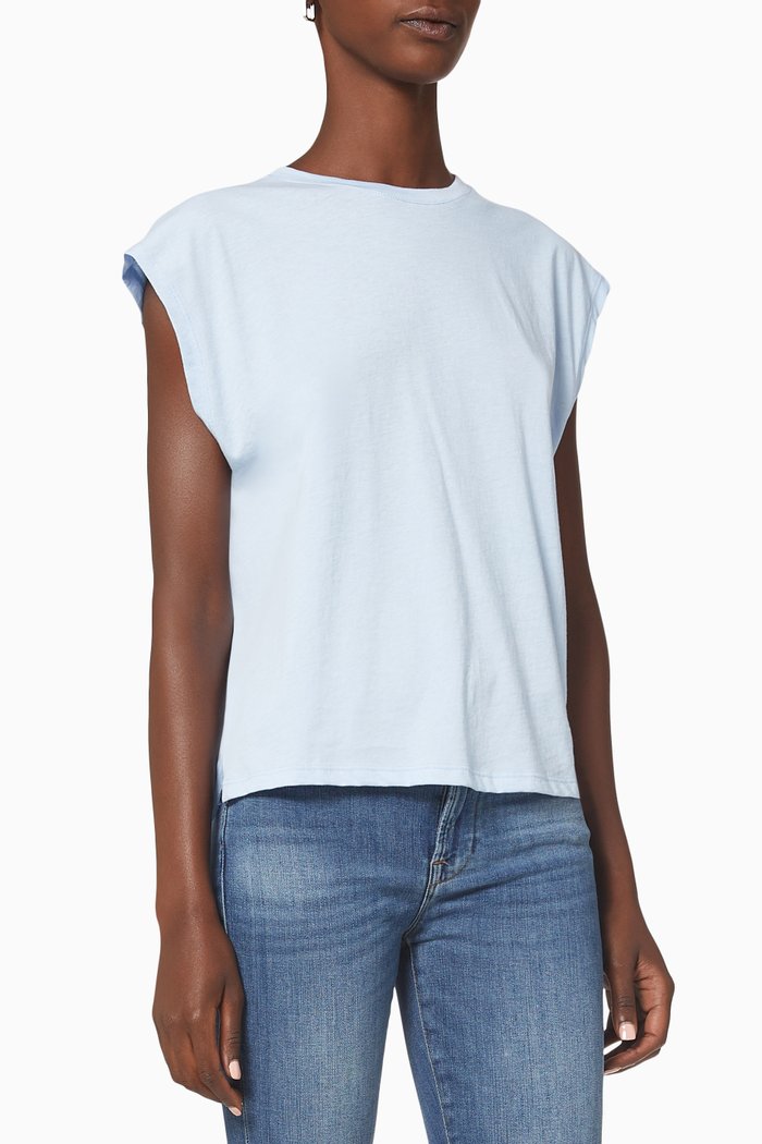 

Le Mid Muscle Crew T-shirt in Cotton Jersey, Blue