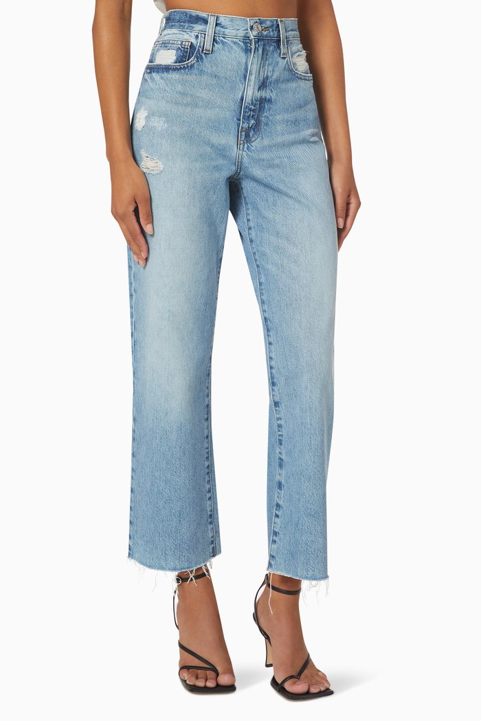 

Le Jane Crop Jeans in Biodegradable Cotton, Blue