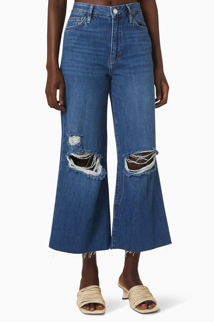 

High-Rise Flared Jeans, Blue
