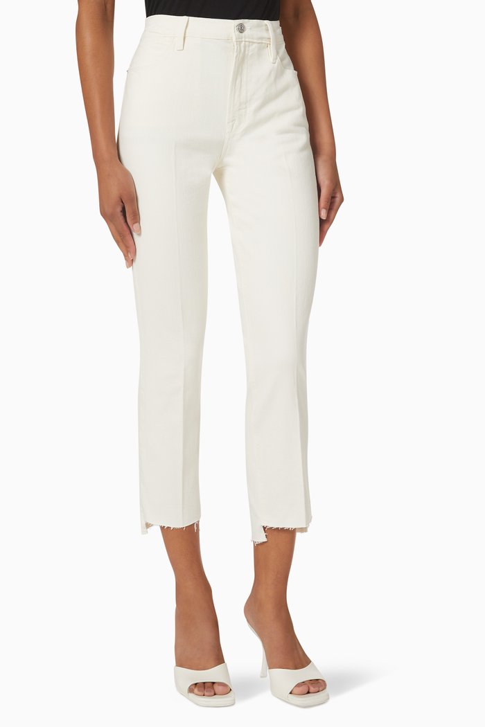 

Le High Straight Raw Stagger Jeans, Neutral