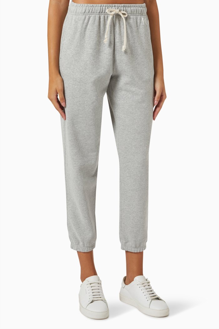 

Logo Sweatpants in Cotton Blend Fleece, Grey